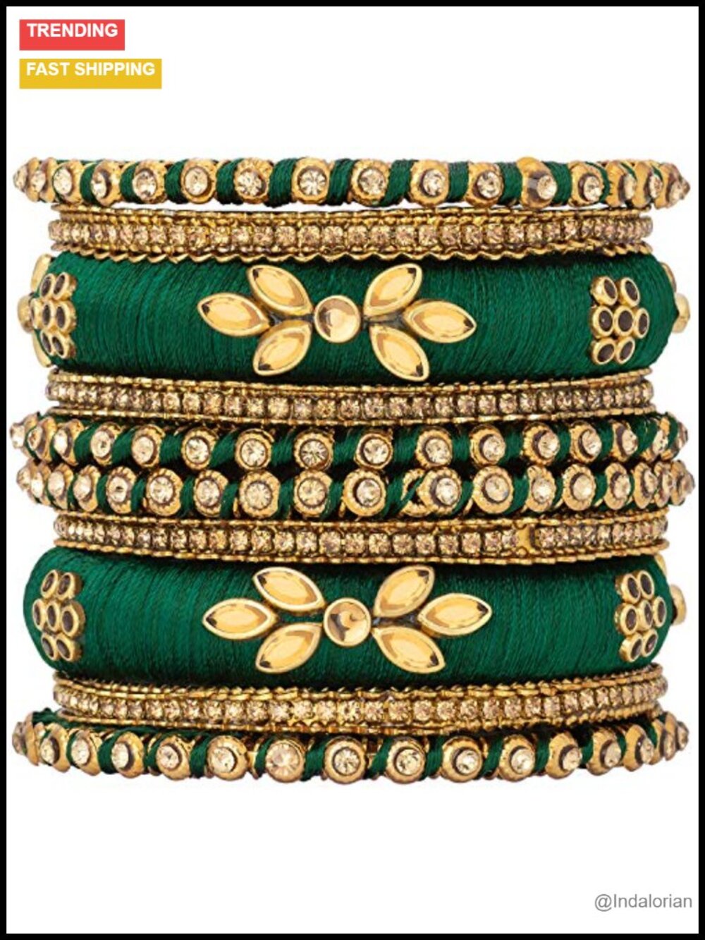 Handcrafted Silk Thread Bangle Set Traditional Indian Wedding Jewelry Gift